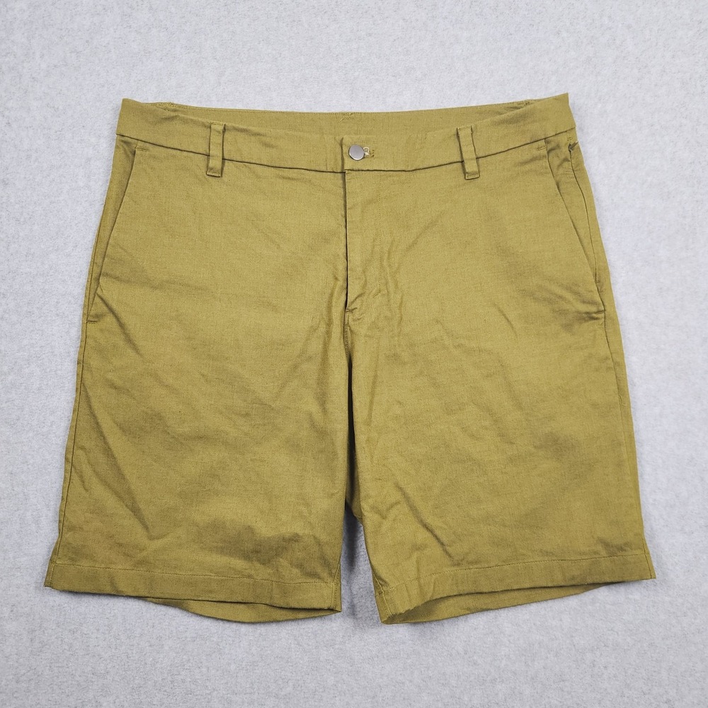 Lululemon Commission Short Mens 38 Juniper‎ Green Classic-Fit 9" Oxford